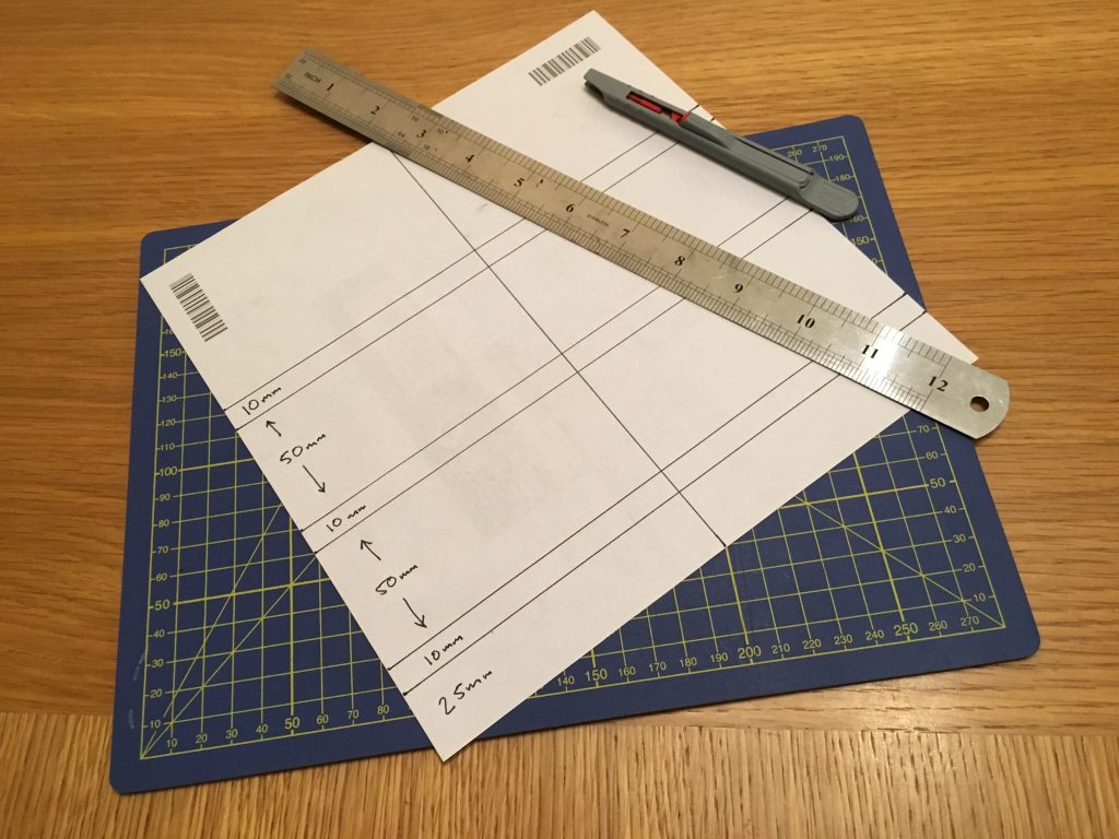 Use the paper to create your brick-placement template